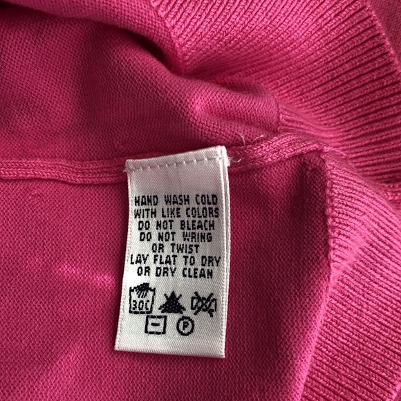 Lilly Pulitzer pink neck sweater with retro stripes Sm - Picture 5 of 5